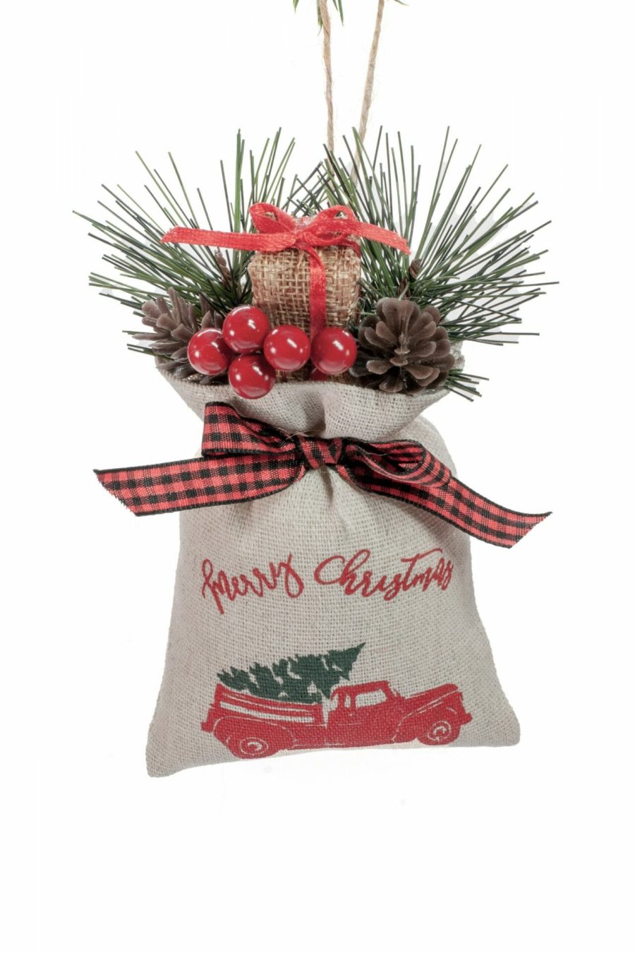 Ivory Hanging Gift Bag Ornament