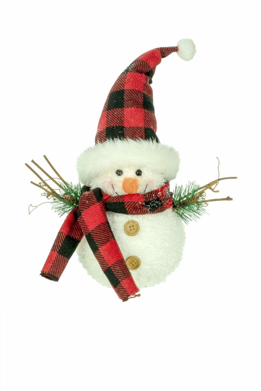 Buffalo Plaid Smiling Snowman
