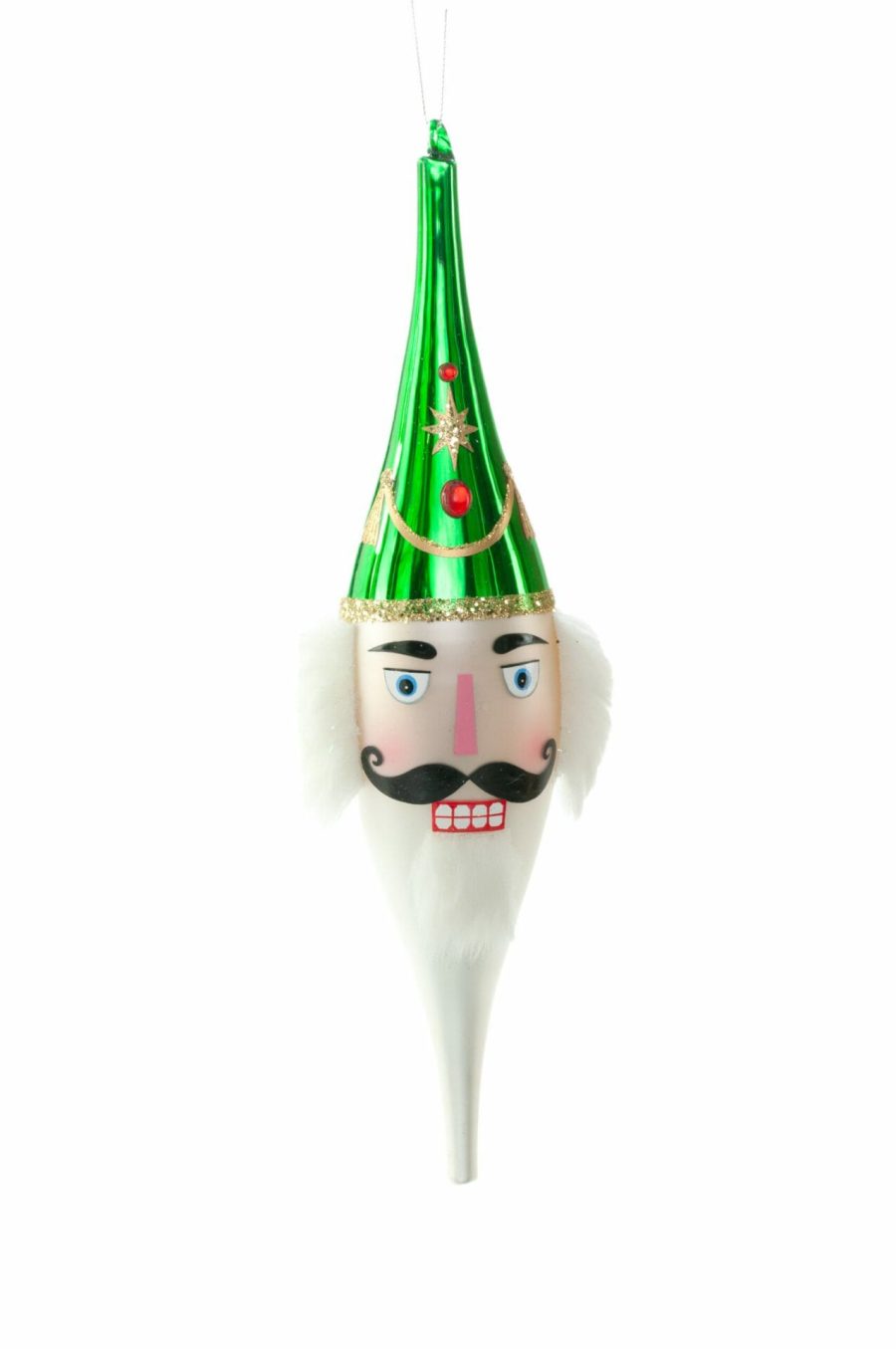 Green Finial Nutcracker Ornament