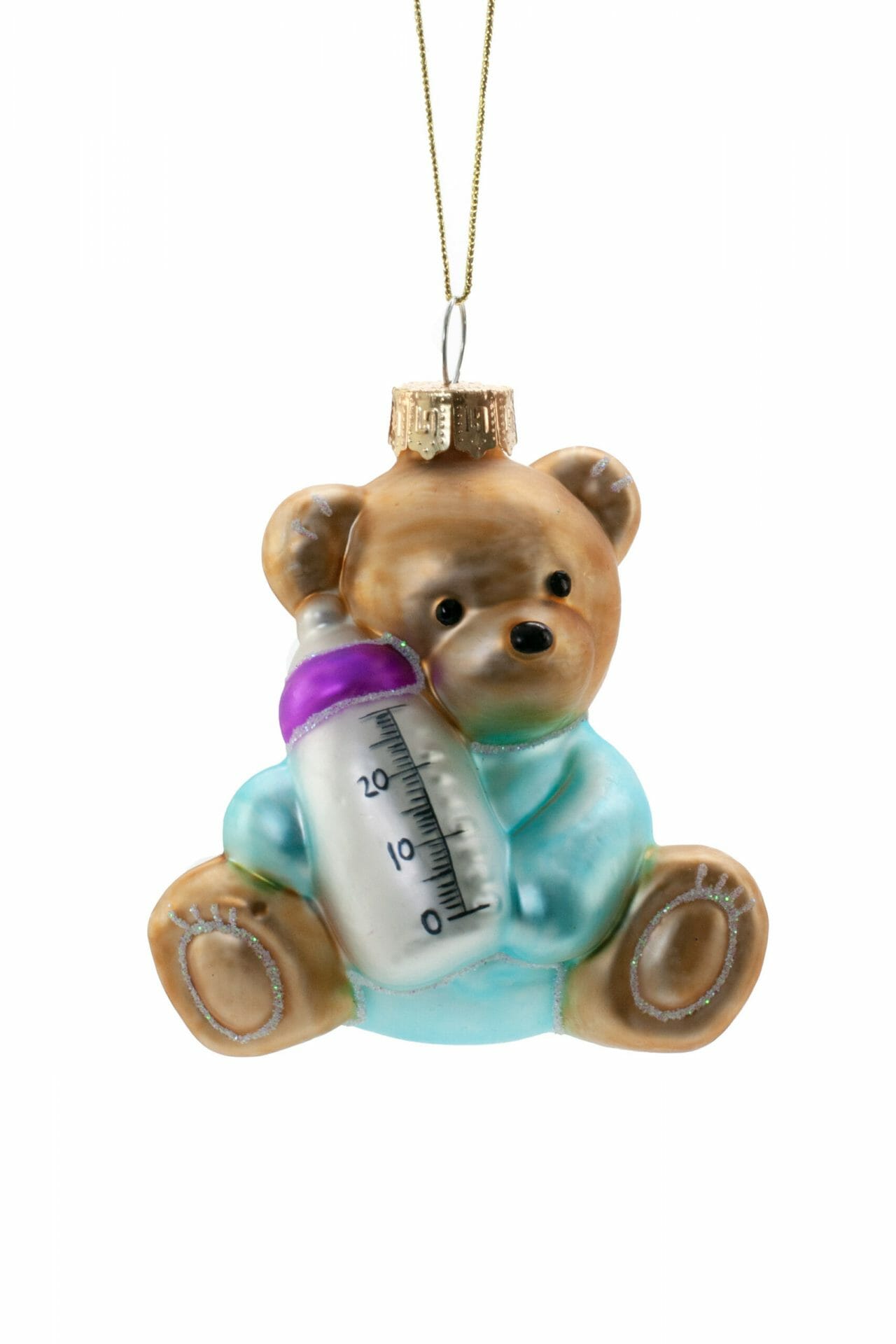 Gold Sitting Baby Bear Ornament