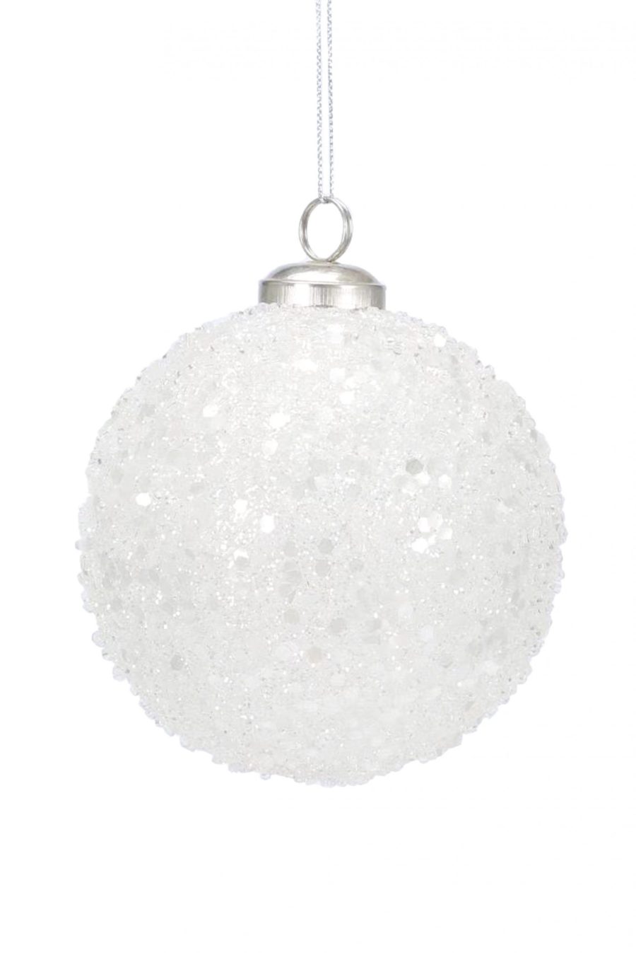 White Glass Ball Ornament