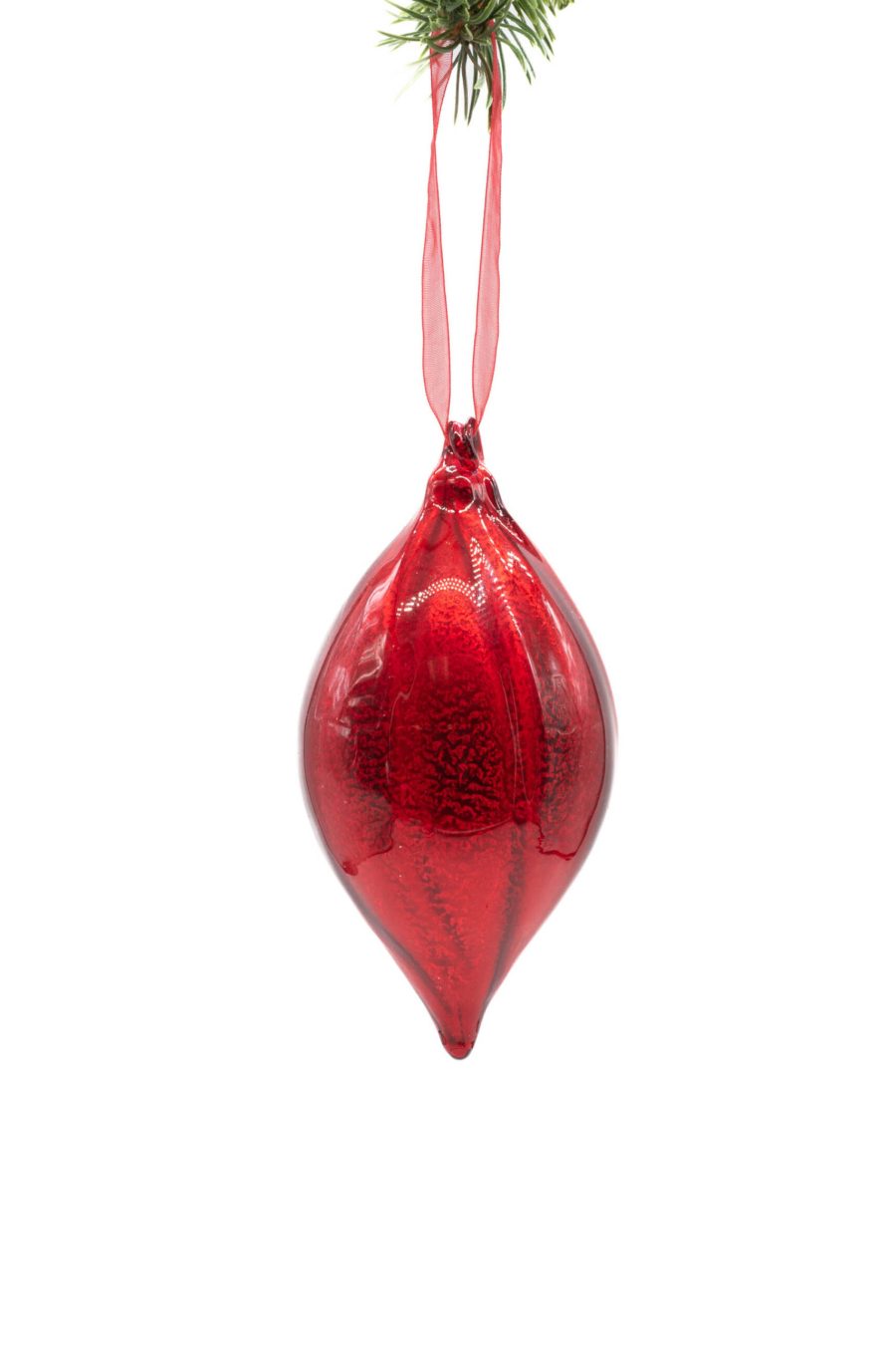Red Glass Hanging Drop Ornament