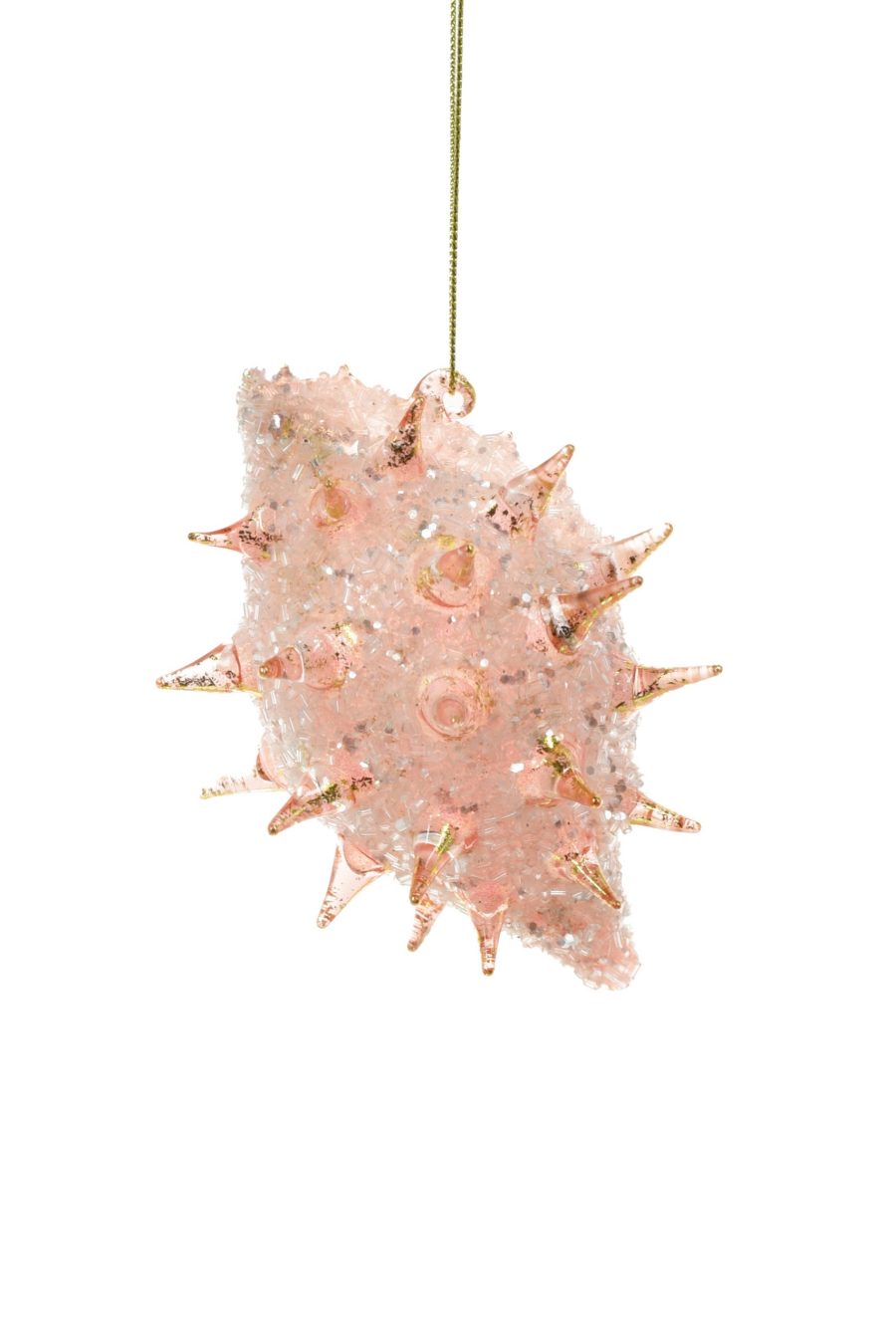 Pink Hanging Spikey Seashell Ornament