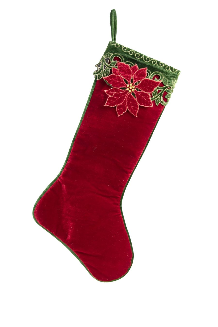 Burgundy Soft Embroidered Stocking