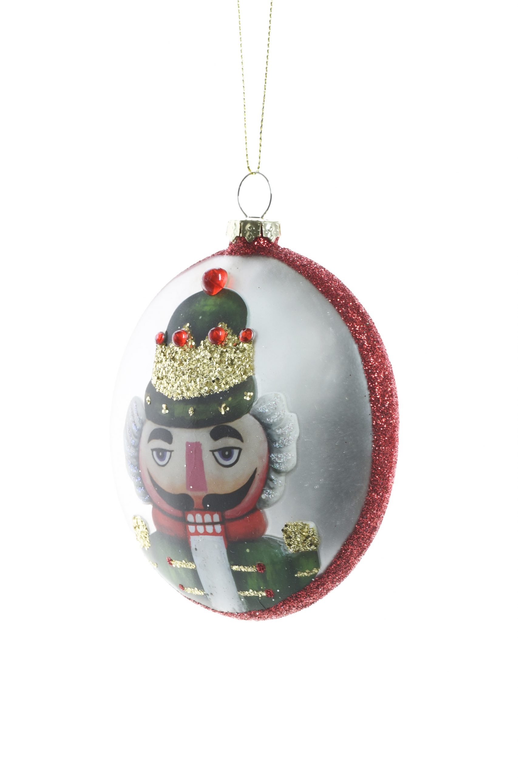 Red Hanging Flat Drop Ornament - Image 2