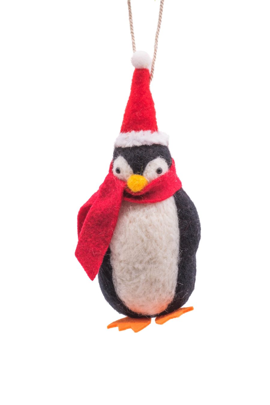 Black/White Polylon Hanging Cozy Penguin