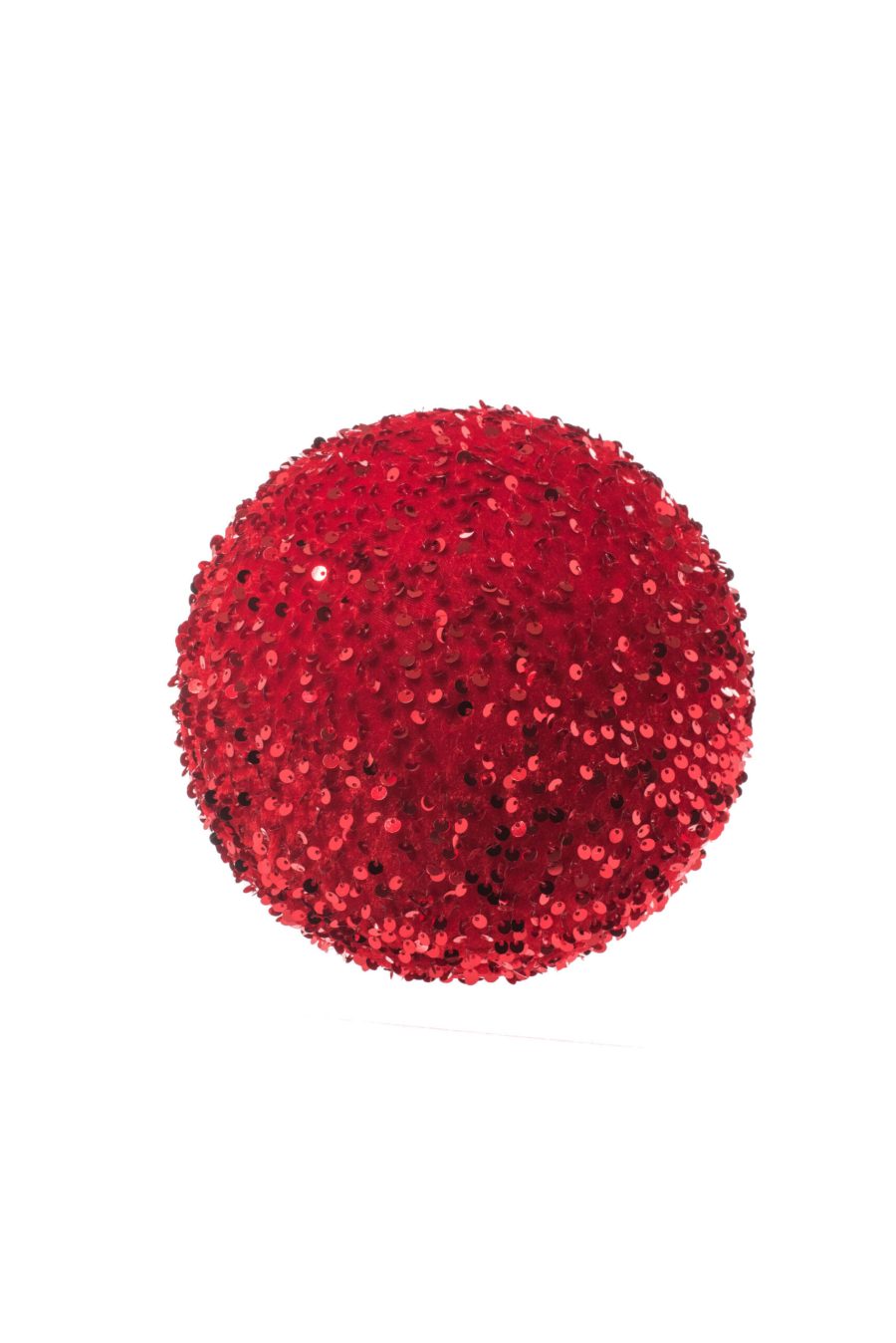 Red Fabric Sequin Ball Bauble
