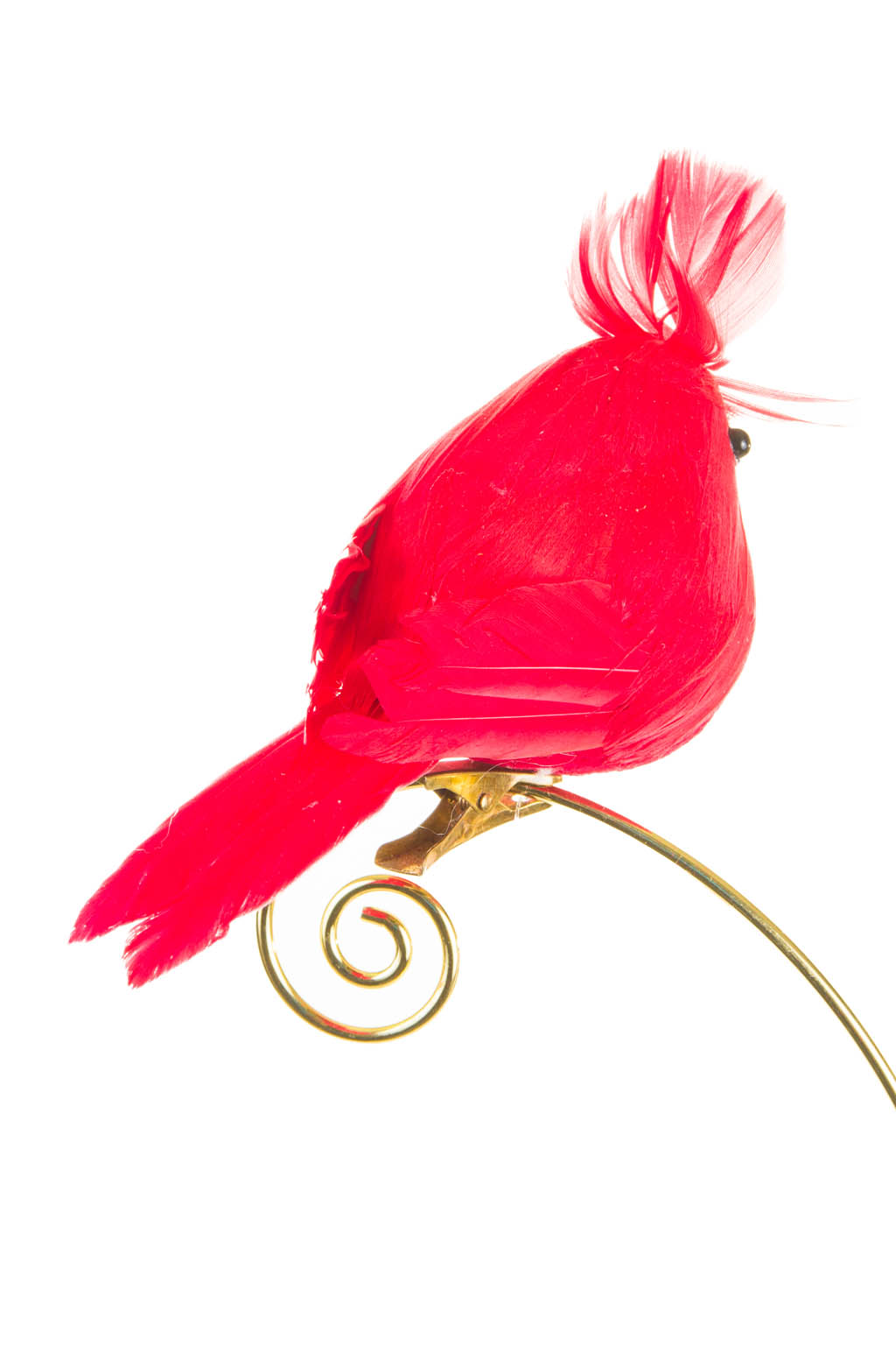 Adorable Pudgy Red Feather Clip-on Cardinal Ornament - Image 2