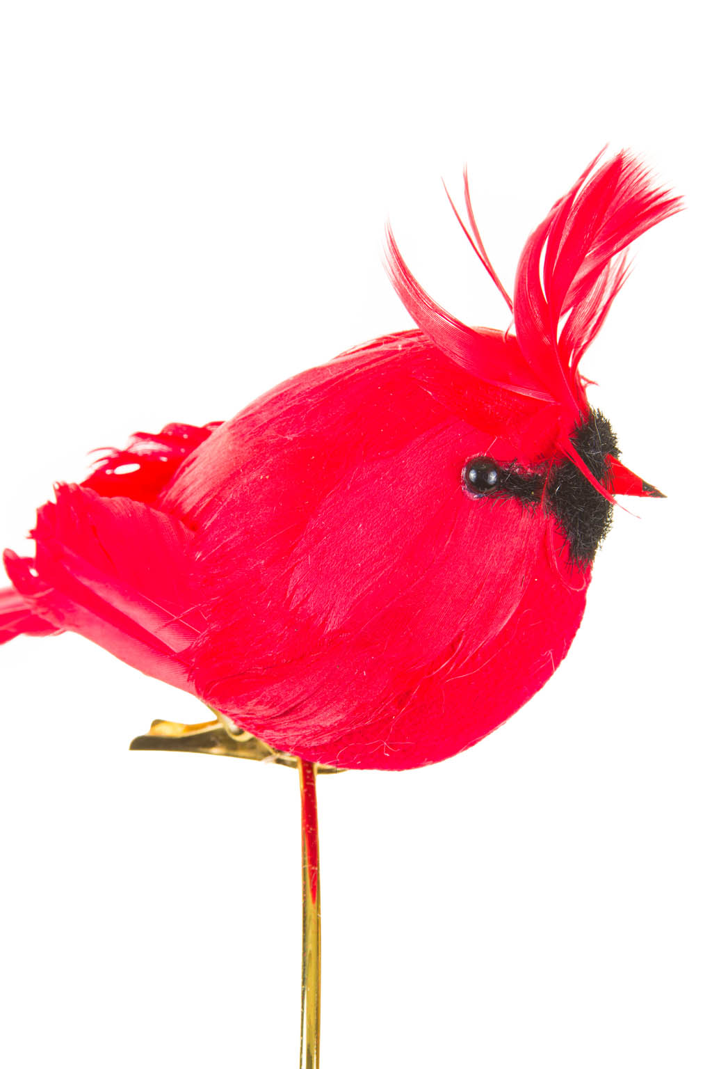 Adorable Pudgy Red Feather Clip-on Cardinal Ornament - Image 3