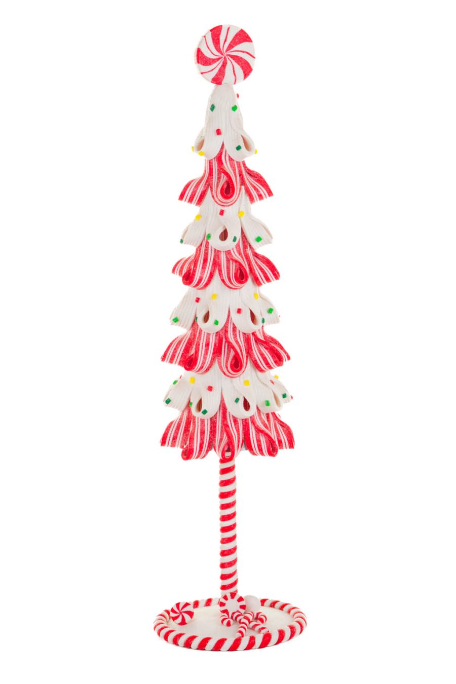 Red and White Candycane Christmas Tree Display