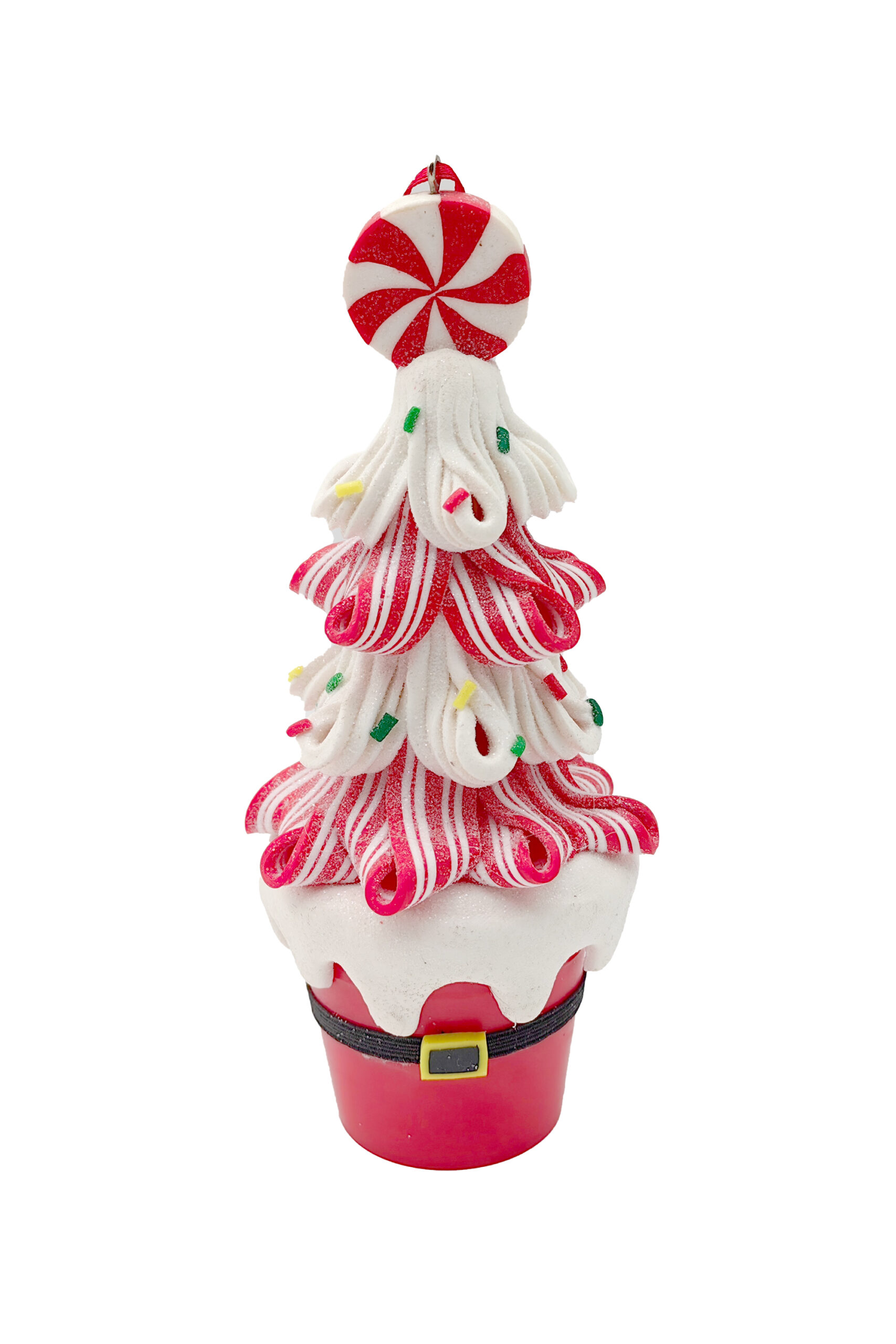 Festive Hanging Red and White Hot Cocoa Ornament with Whipped Cream