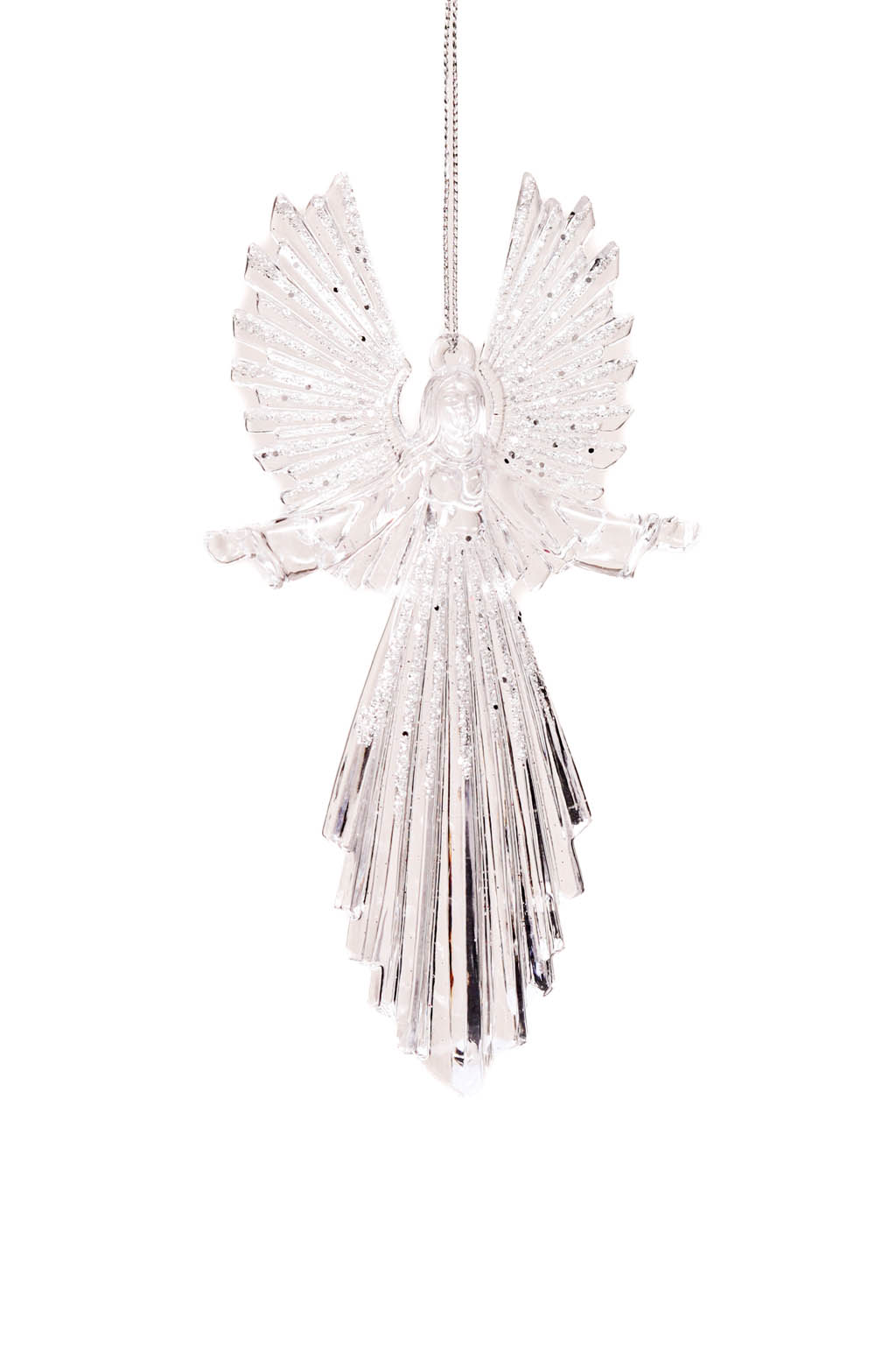 Elegant Hanging Clear Descending Angel Ornament - Image 2