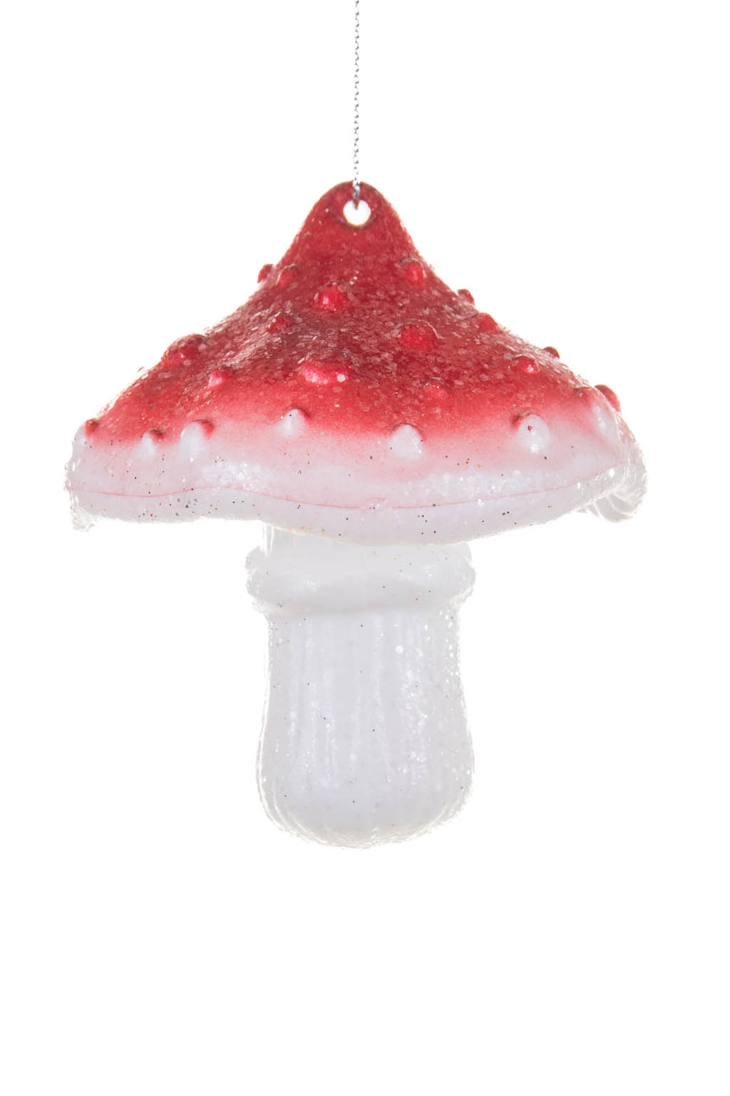 Extravagant Hangable Red and White Acrylic Mushroom Ornament - Image 2