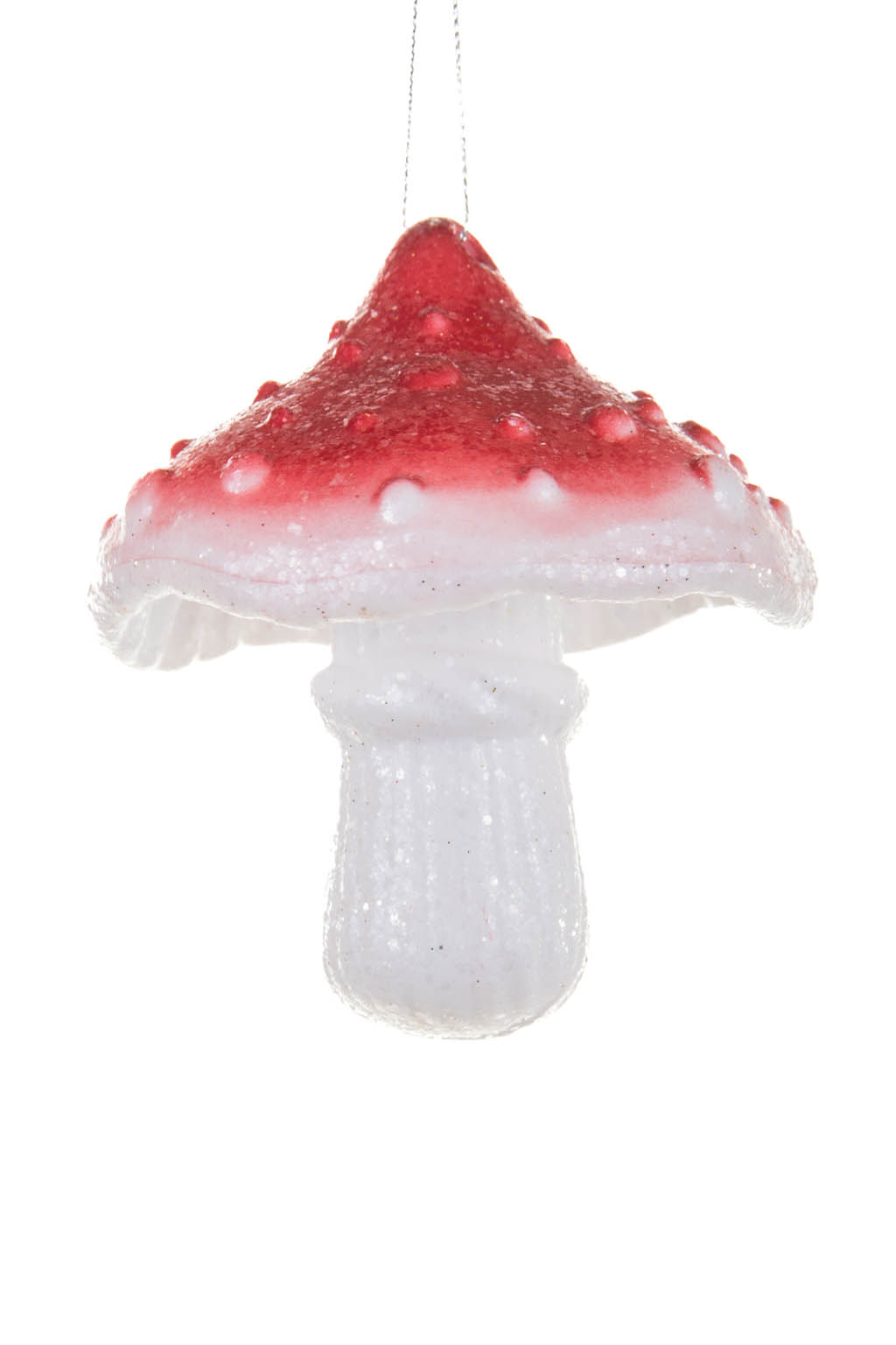 Extravagant Hangable Red and White Acrylic Mushroom Ornament - Image 3