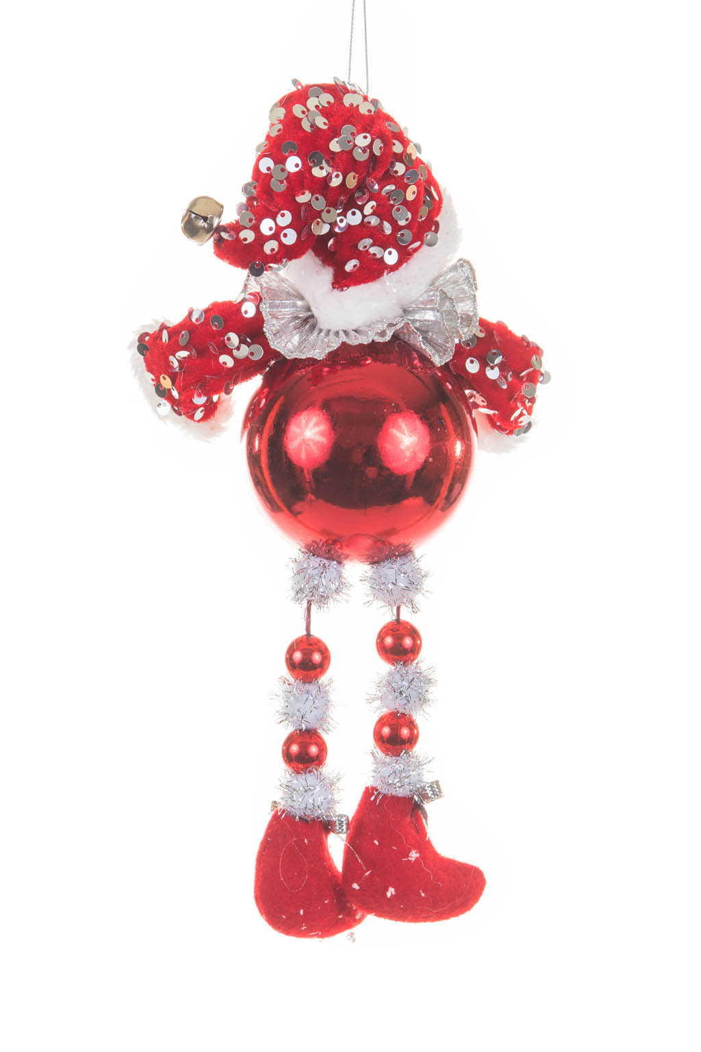 Hangable Red and Silver Bowtie Elf - Image 2