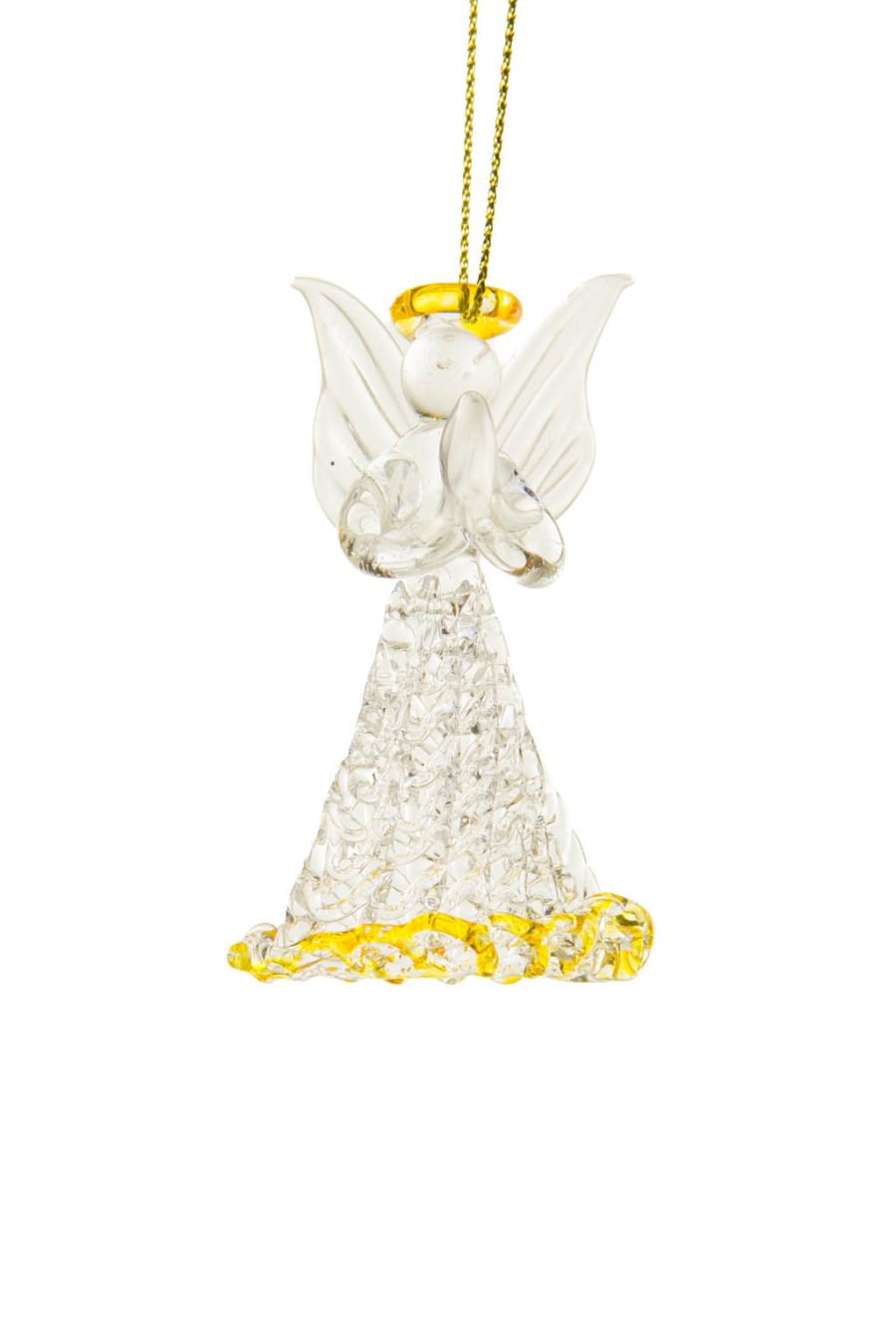 Angelic Hanging Clear Glass Angel Ornament