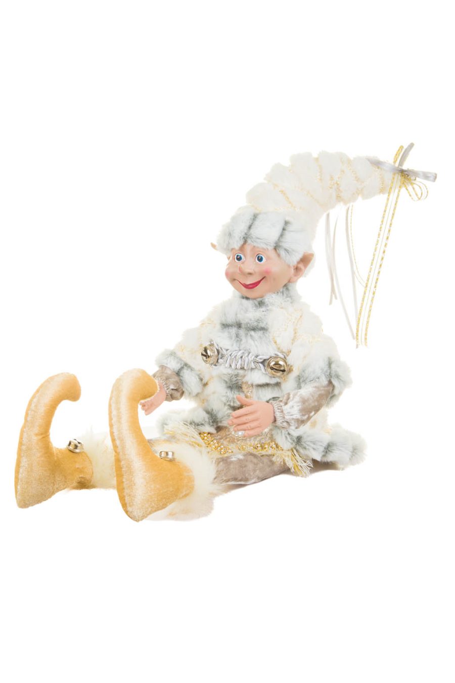 Silver Malleable Holiday Elf in Fur Outfit