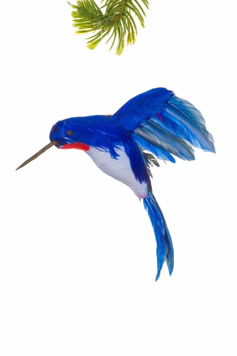 Blue Hummingbird Ornament