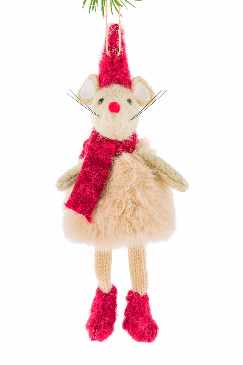 Hanging Red Mouse Doll