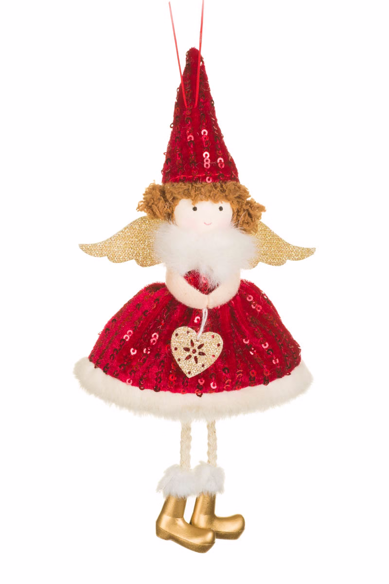 Hanging Red Fairy Girl Doll