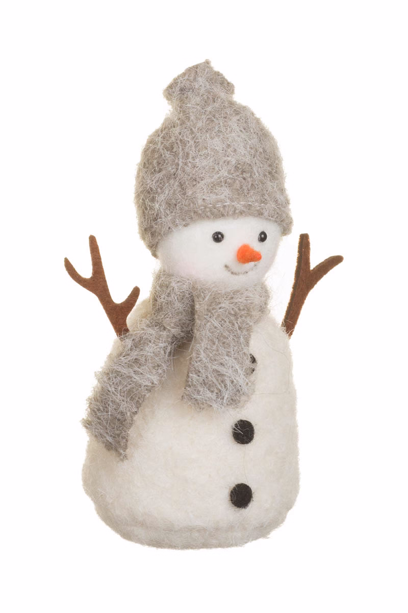 Gray Capped Snowman Doll - Image 3