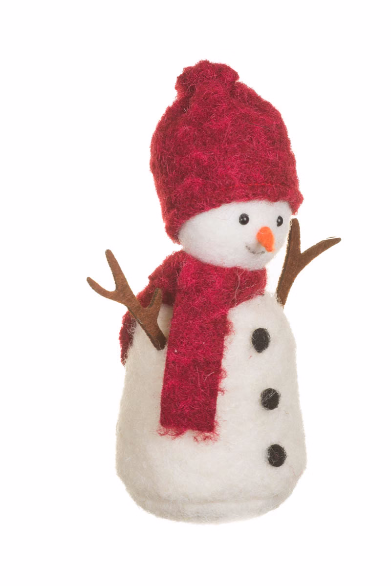 Red Capped Snowman Doll - Image 3