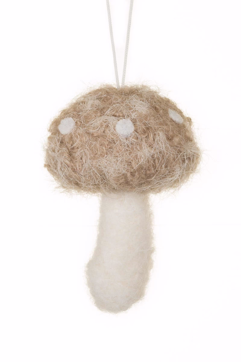 Gray Mushroom Ornament