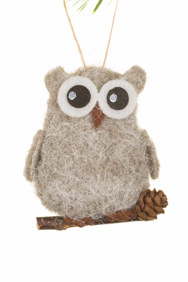 Gray Owl Ornament