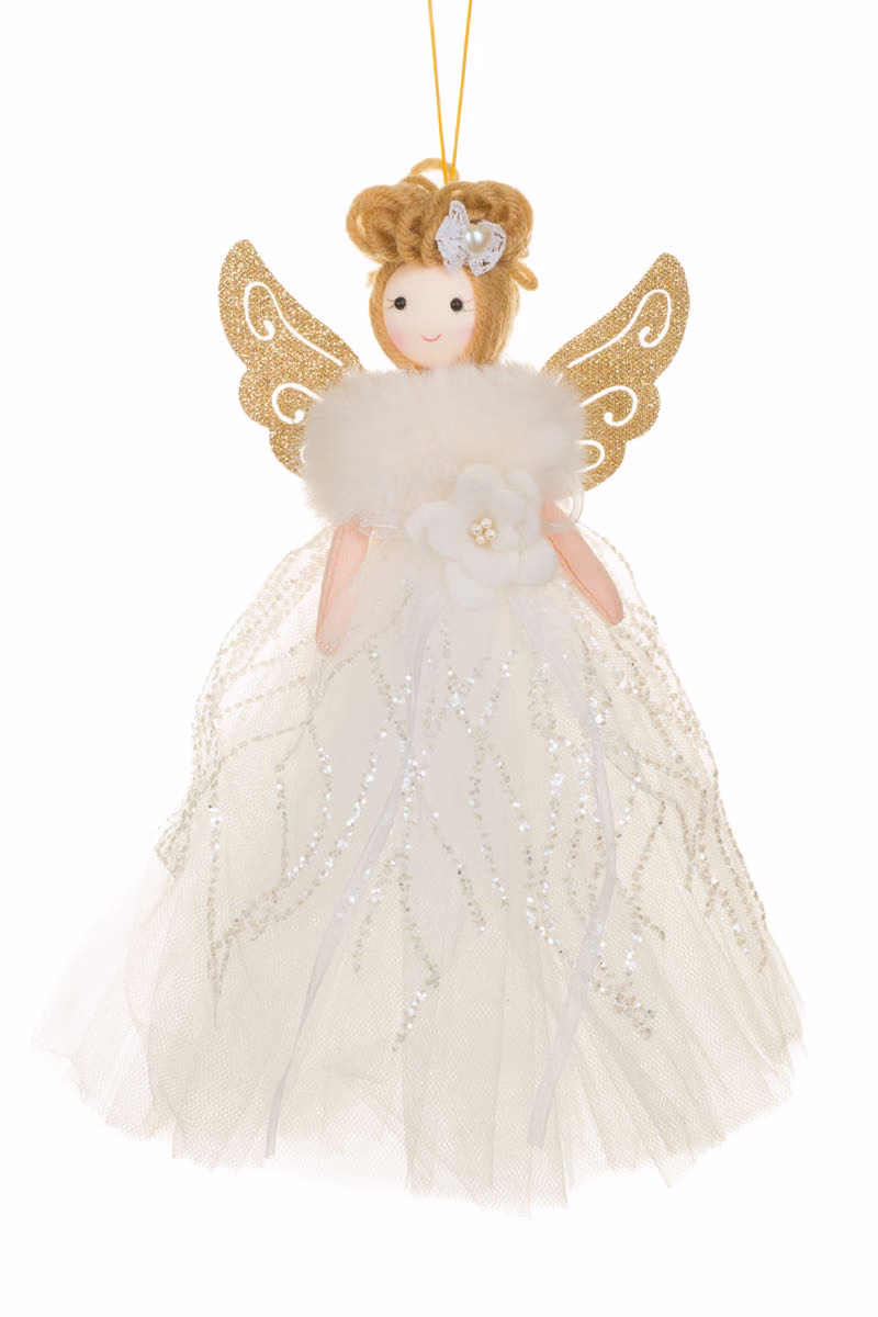 Hanging White Elegant Angel Doll