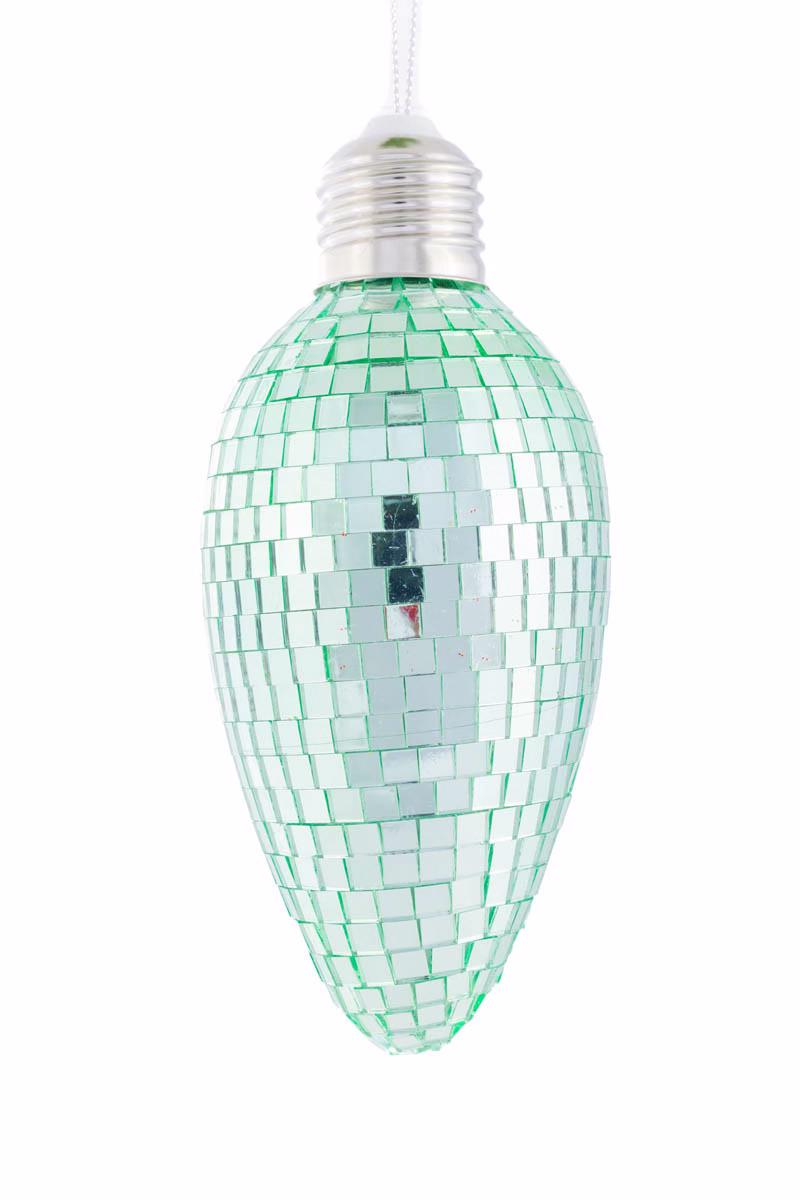 Red Disco Light Bulb Ornament