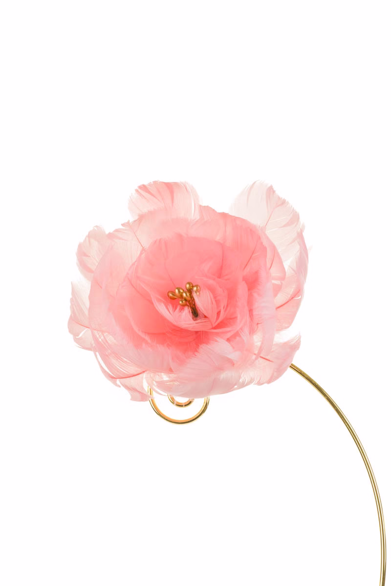 Clip-On Baby Pink Flower Ornament
