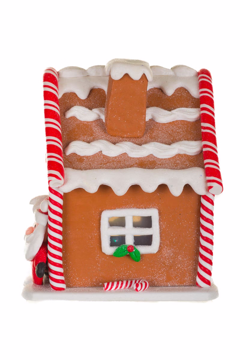White LED Santa's Gingerbread House - Image 4