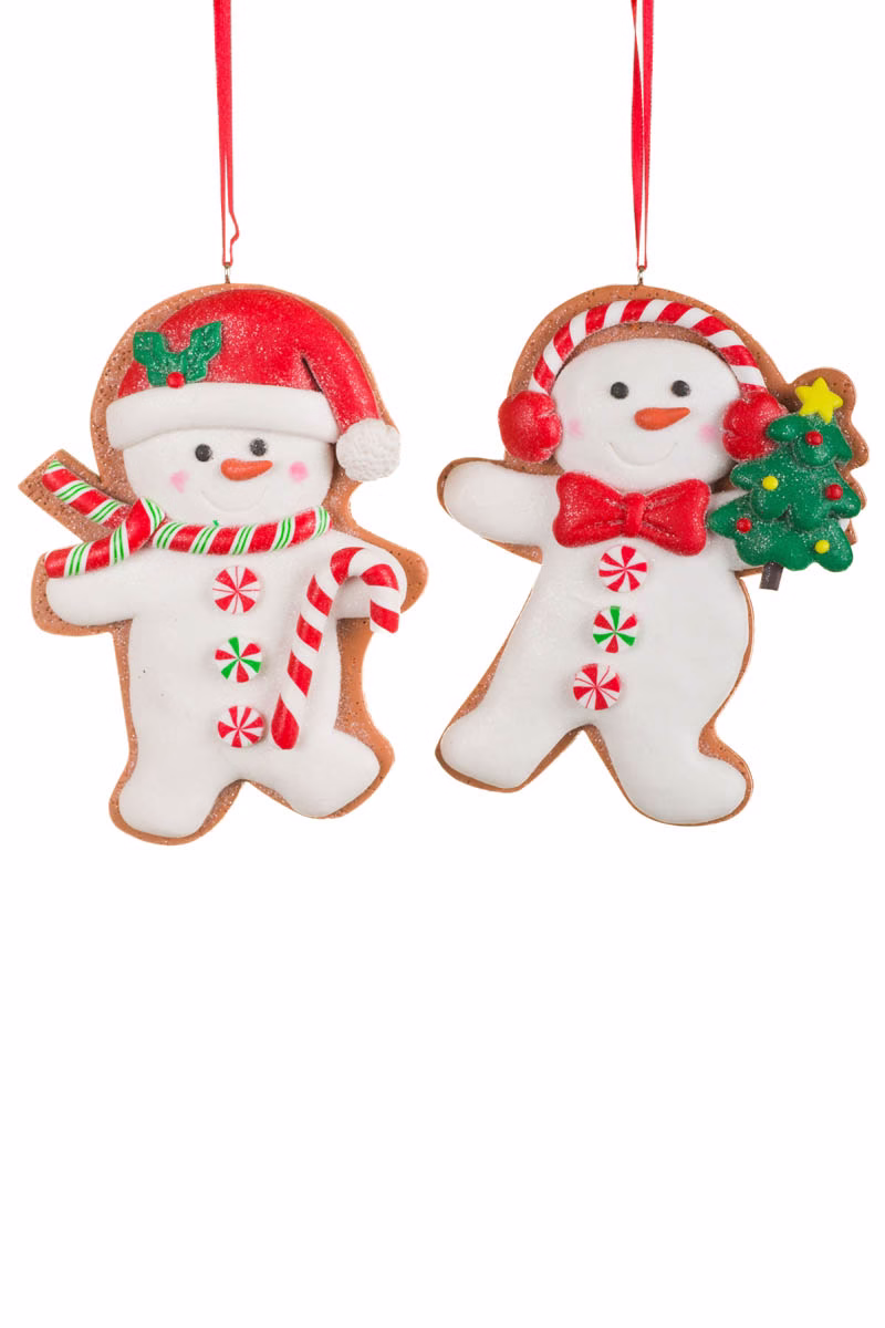 White Cozy Snowmen Ornaments