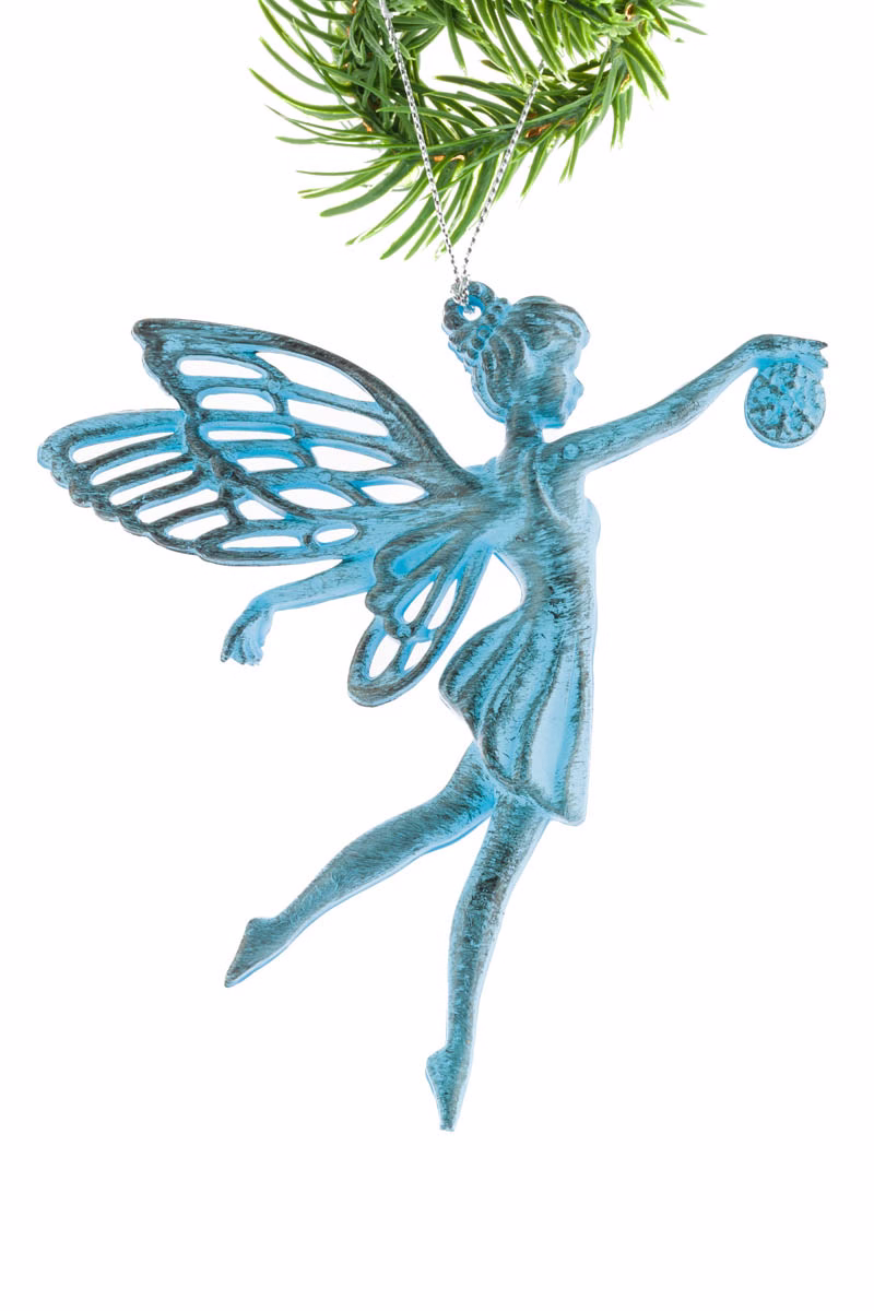 Baby Blue Snowflake Fairy Ornament