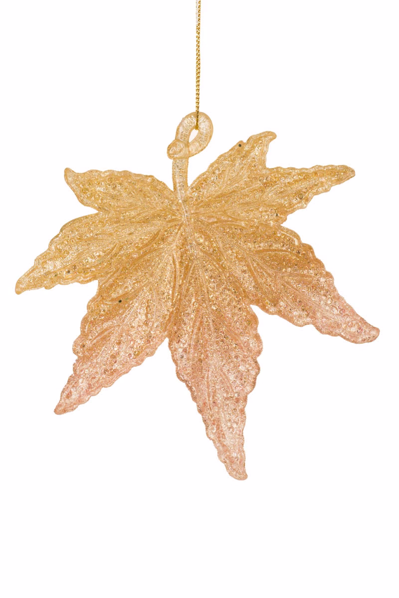 Gold Japanese Maple Leaf Ornament