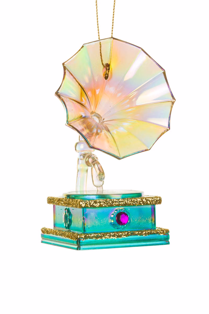 Iridescent Gramophone Ornament
