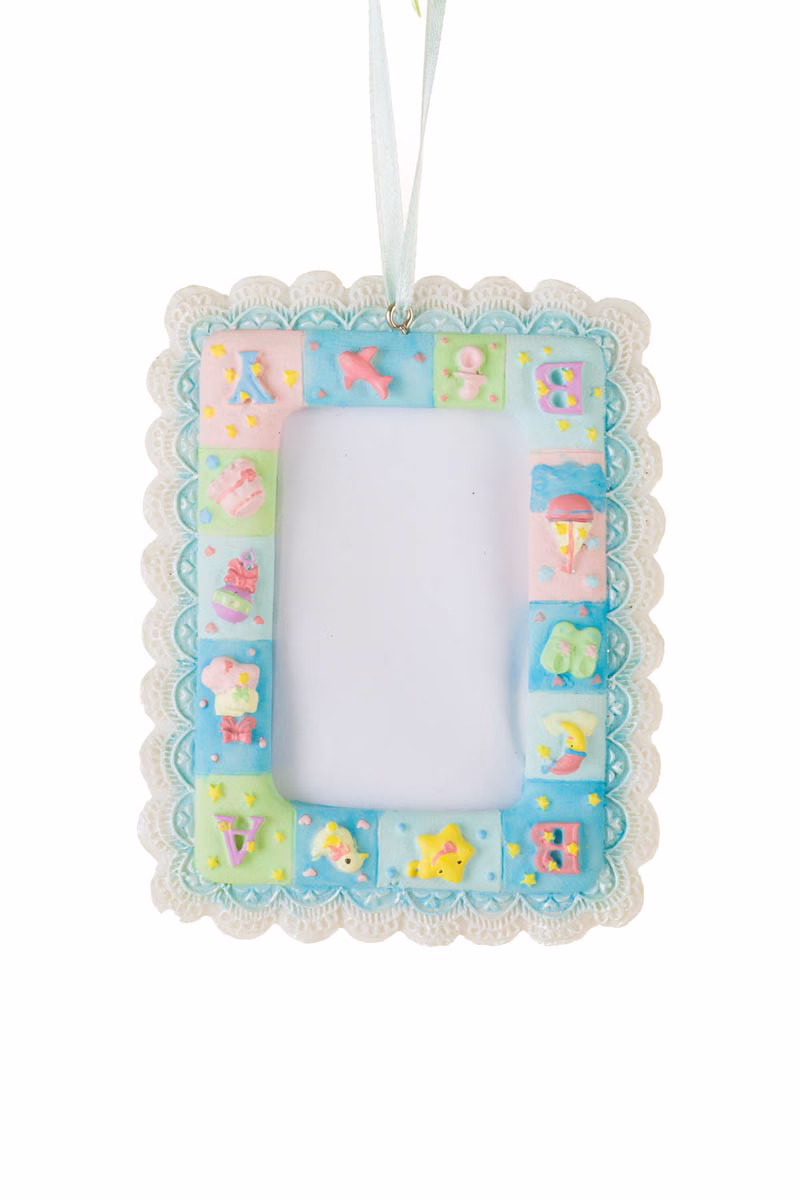 Baby Blue Photo Frame Ornament