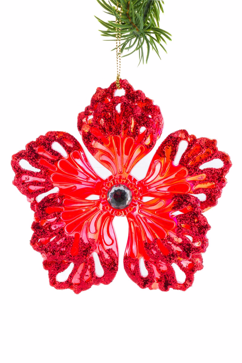 Red Poinsettia Ornament