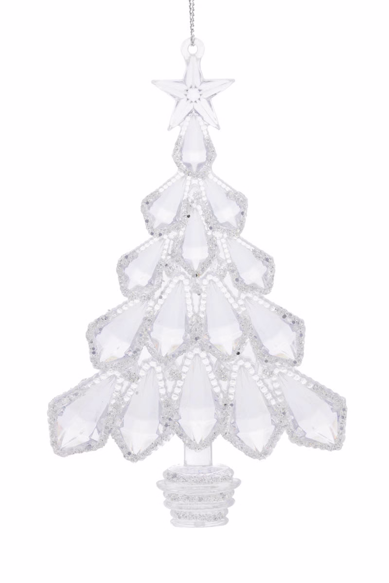 Clear Diamond Tree Ornament