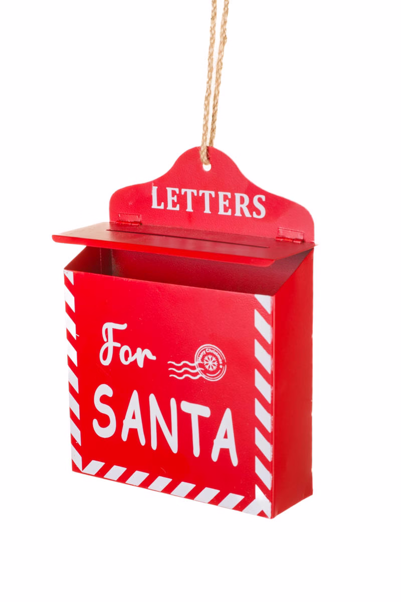 Red North Pole Mailbox Ornament - Image 3