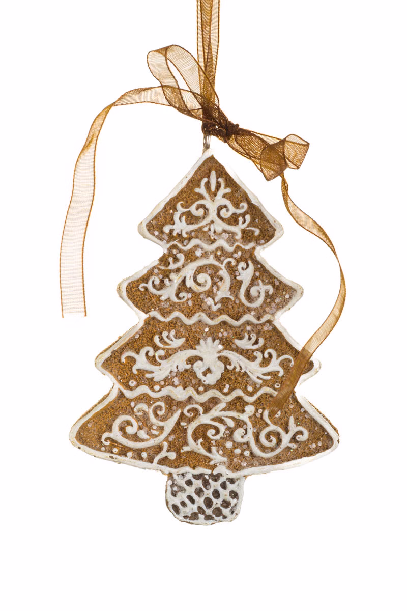 Brown Gingerbread Tree Ornament
