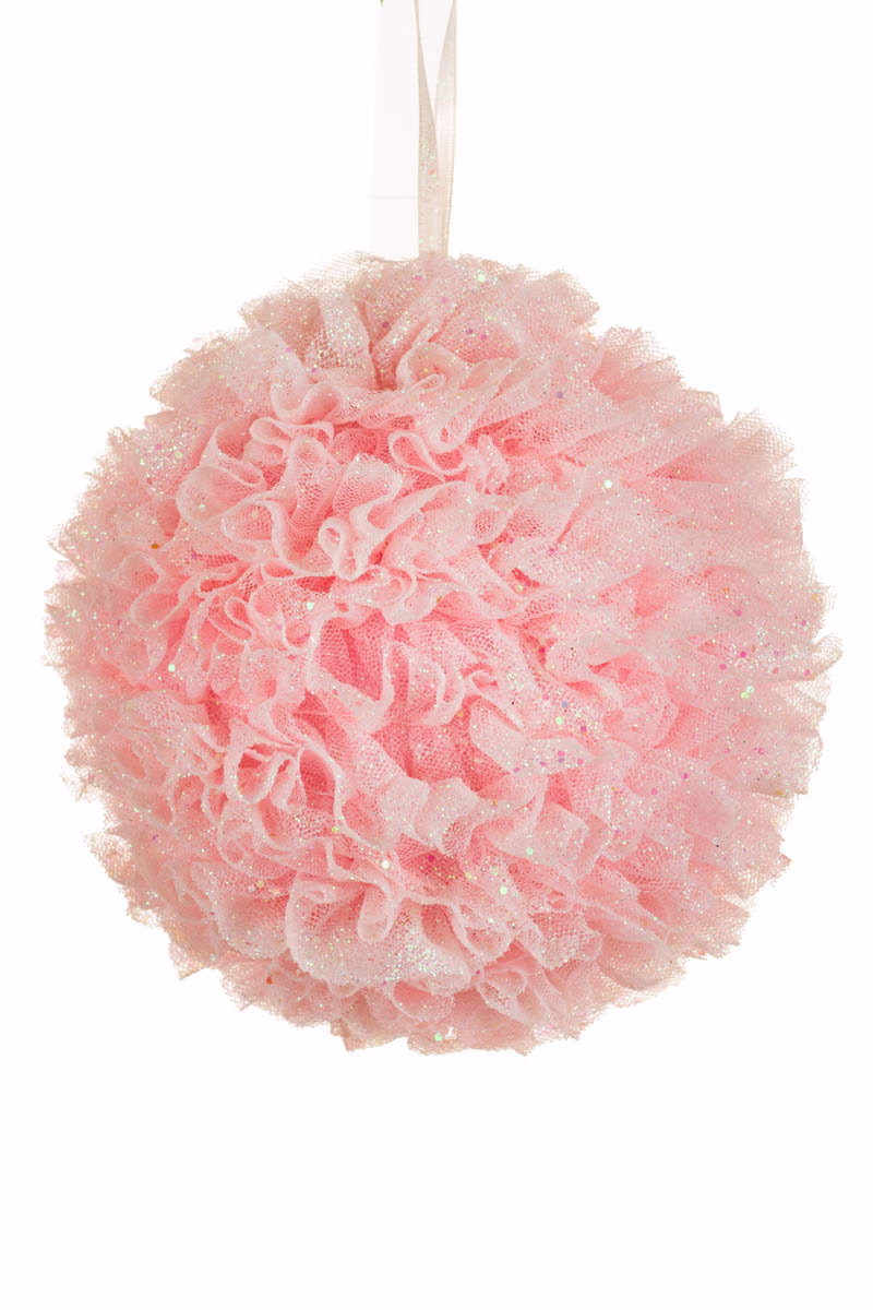 Pink Puffball Ornament