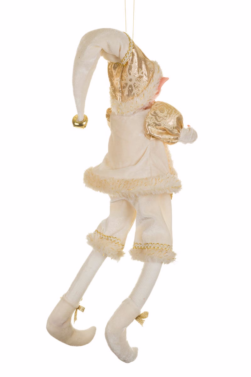 Hangable Ivory Festive Elf - Image 3