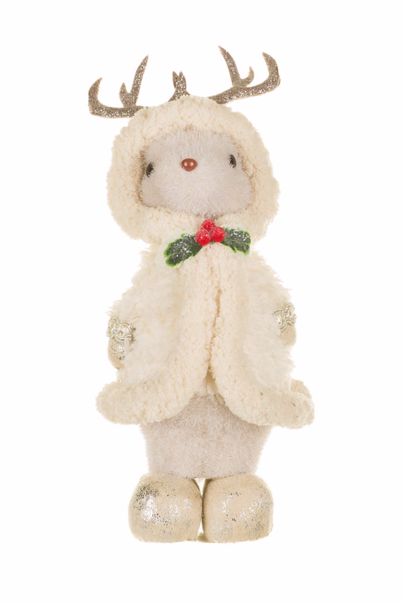 White Standing Deer Doll