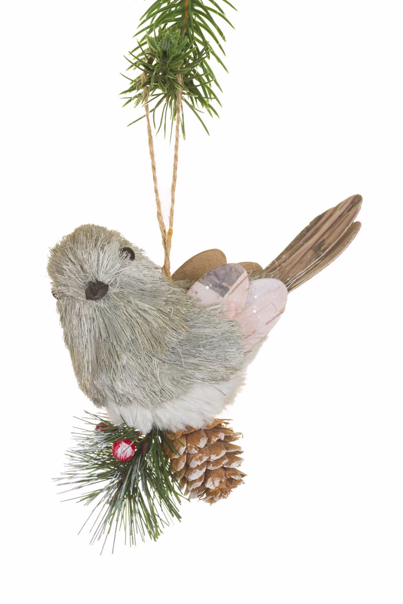 Gray Bird Ornament