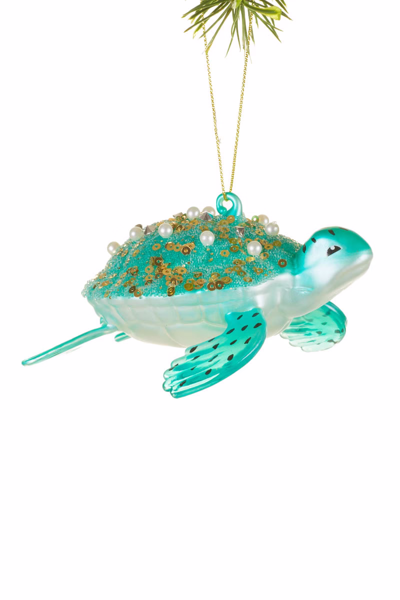 Hangable Sea Green Sea Turtle Ornament