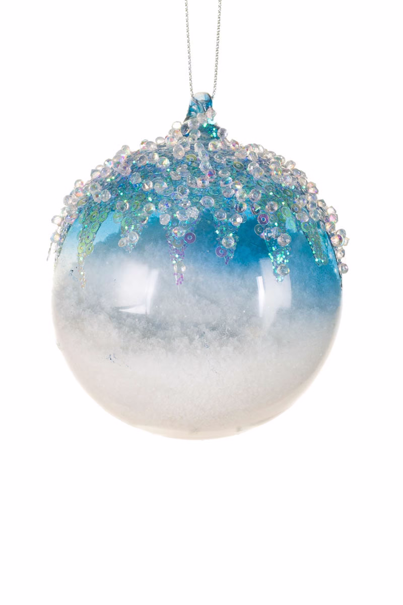 White Snowball Ornament