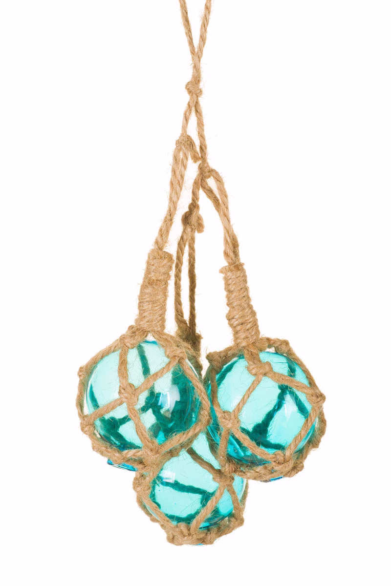 Blue Yarn Seaweed Bulbs Ornament