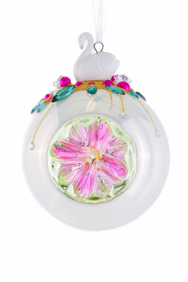 Ivory Regal Swan Ornament