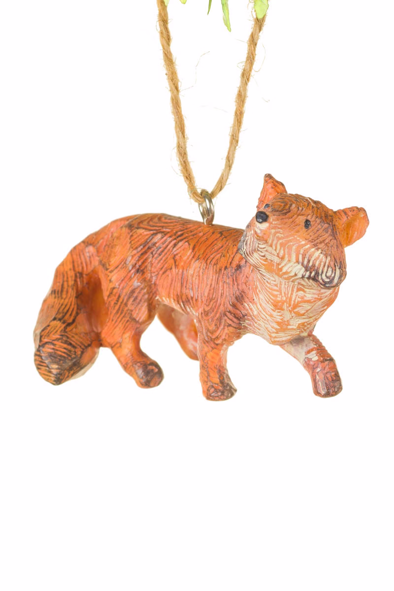 Hangable Red-Orange Fox Ornament